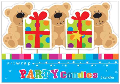 Party Candle - Teddy Bears - Click Image to Close